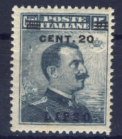 1912-Lipso (MNH=**) 20/15c. Effige Vittorio Emanuele - Aegean (Lipso)