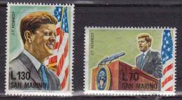 1964-San Marino (MNH=**) S.2v."J.F. Kennedy"1 - Unused Stamps