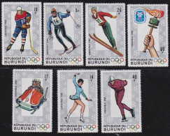 1968-Burundi (MNH=**) S.7v."Olimpiade Invernale Grenoble" - Other & Unclassified