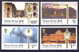 1990-Hong Kong (MNH=**) S.4v."Electrification Of Hong Kong" - Ungebraucht