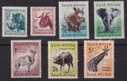 1959-Africa Del Sud (MNH=**) 5 D.+1d+3d+4d+1s.+2s+5s."animali"catalogo Euro 30 - Africa Del Sud-Ovest (1923-1990)