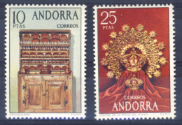 1974-Andorra Spagnola (MNH=**) Serie 2 Valori Artigianato - Ungebraucht