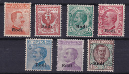 1912-Rodi (MNH=**) 7 Valori (catalogo Sassone Euro 90) - Aegean (Rodi)