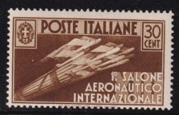 1935-Italia (MLH=*) 30c. I°salone Aeronautico Internazionale (385) - Mint/hinged