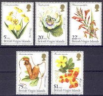 1981-Isole Vergini (MNH=**)s.5v."Flowers" - British Virgin Islands