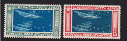 1933-Cirenaica (MNH=**) Crociera Balbo Posta Aerea Serie 2 Valori - Cirenaica