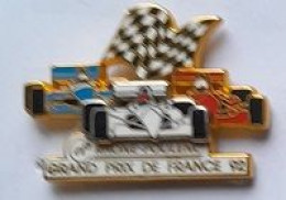 Pin's  ARTHUS  BERTRAND, Sport  Automobiles  F 1, GRAND  PRIX  DE  FRANCE  92  Avec  RHÔNE - POULENC - F1