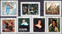 CUBA 1970, PAINTINGS From The NATIONAL GALLERY, COMPLETE, MNH SERIES With GOOD QUALITY, *** - Nuovi