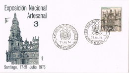 55686. Carta SANTIAGO De COMPOSTELA (Coruña) 1976, Exposicion ARTESANAL - Storia Postale