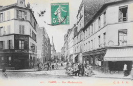 CPA. [75] > PARIS > N° 411 - Rue Mademoiselle - (VIe Arrt.) - 1911 - édit. G.B.R.R. - TBE - Distrito: 06