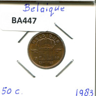 50 CENTIMES 1983 FRENCH Text BELGIUM Coin #BA447.U.A - 50 Cents