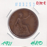 Great Britain 1 Penny 1921  Km#810 - D. 1 Penny