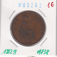 Great Britain 1 Penny 1929  Km#838 - D. 1 Penny