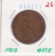 Great Britain 1 Penny 1929  Km#838 - D. 1 Penny