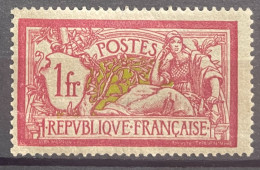 FRANCE 1900 Merson 1f Lake And Yellow Green MH - Unused Stamps