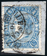 Huesca - Edi O 75 - 4 C.- Fragmento Mat Fech. Tp. II "Huesca" + Rueda Carreta - Used Stamps