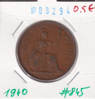 Great Britain 1 Penny 1940  Km#845 - D. 1 Penny