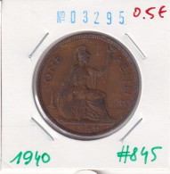 Great Britain 1 Penny 1940  Km#845 - D. 1 Penny