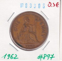 Great Britain 1 Penny 1961  Km#897 - D. 1 Penny