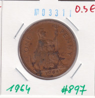 Great Britain 1 Penny 1964  Km#897 - D. 1 Penny