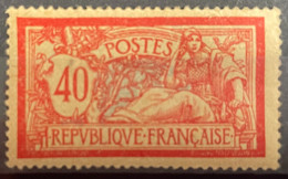FRANCE 1900 Merson 40c Red / Pale Blue MH - Unused Stamps