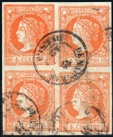 Huesca - Edi O 52 Bl. 4 - 4 C.- Mat Fech. Tp. II "Benabarre" - Used Stamps