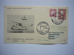 Avion / Airplane / Helicopter GRONLANDSFLY / Sikorsky S 61N / 1st Fly Strömfjord - Godthäb / June 1, 1965 - Helikopters