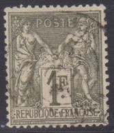 SAGE 1F, Type I, N Sous B,, N°72, , Cote 17€ (240305 /3.5) - 1876-1878 Sage (Tipo I)