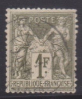 SAGE 1F, Type I, N Sous B,, N°72, , Cote 17€ (240305 /3.6) - 1876-1878 Sage (Tipo I)