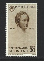 Regno 1935 Bellini 30 Cent. Nuovo Mnh** ( Decalco ) - Nuevos