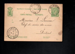 LUXEMBOURG  ENTIER CARTE INTERIEUR 1897 - 1895 Adolfo De Perfíl