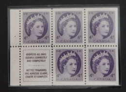 CANADA BLOC DE 5 X YT 270 NEUFS**MNH + UN TIMBRE PUBLICITAIRE" ELISABETH II" ANNÉE 1954 - Unused Stamps