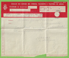 História Postal - Filatelia - Stamps - Timbres - Telegrama - Telegram - Philately - Portugal - Angola - Covers & Documents