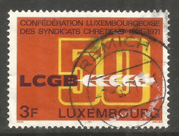 LUXEMBOURG. 1971. 3f SYNDICATS CHRETIENS USED REMICH POSTMARK. - Used Stamps