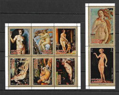 Ajman 1971 Art - Paintings Of Venus By Various Artists MNH - Nudes