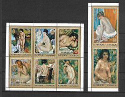 Ajman 1971 Art - Paintings - Nude - Auguste Renoir MNH - Nudes