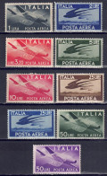 Italien 1945 - Flugpostmarken, Nr. 706 - 714, Postfrisch ** / MNH - Nuovi