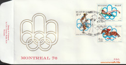 België 1976 - Mi:1852/1854, Yv:1795/1797, OBP:1800/1802, Fdc - O - Olympische Spelen  - 1971-1980