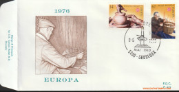 België 1976 - Mi:1857/1858, Yv:1800/1801, OBP:1805/1806, Fdc - O - Europa 1976  - 1971-1980