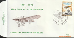 België 1976 - Mi:1861, Yv:1804, OBP:1809, Fdc - O - Aero Club  - 1971-1980