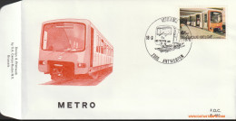 België 1976 - Mi:1878, Yv:1821, OBP:1826, Fdc - O - Metrolijn  - 1971-1980