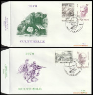 België 1976 - Mi:1880/1883, Yv:1823/1826, OBP:1828/1831, Fdc - O - Culturele Uitgifte  - 1971-1980