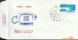 België 1980 - Mi:2020, Yv:1968, OBP:1969, Fdc - O - Rtt  - 1971-1980