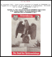 GERMANY DEUTSCHE REICH 14 SEP 1935  Propagandakarte Nürnberg, Die Stadt Der Reichsparteitage PROPAGANDA EAGLE - War 1939-45