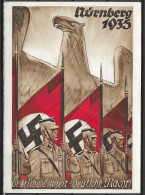 DT- Reich (021464) Propagandakarte,Festpostkarte Reichsparteitag Der NSDAP In Nürnberg 1935, Gelaufen Am 13.9.1935 - War 1939-45