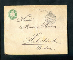 SCHWEIZ - 1894, Ganzsachenumschlag Mit L1 "SOLOTHURN" Und Stegstempel "AMBULANT" - Enteros Postales