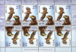 Lithuania Litauen Lituanie 2011 Red Book Birds Erne Eagle Sheetlet Of 4 Tete-beshes MNH - Adler & Greifvögel