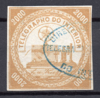 BRASIL - BREZIL 1873 - TELEGRAPHO TELEGRAFICO Nº YVERT 7 - 2000 R. USED $900 - Usados