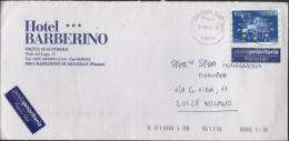 ITALIA - Storia Postale Repubblica - 2004 - 0,62€ Costituzione Europea (Isolato) - Lettera - Hotel Barberino - Viaggiata - 2001-10: Marcophilia