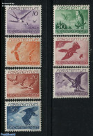 Liechtenstein 1939 Airmail Definitives, Birds 7v, Unused (hinged), Nature - Birds - Birds Of Prey - Nuevos